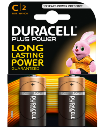DURACELL - BATERIA PLUS POWER C LR14 2 UNIDADES
