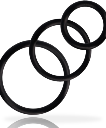 ADDICTED TOYS - CONJUNTO DE ANÉIS DE PARA PÉNIS PRETO