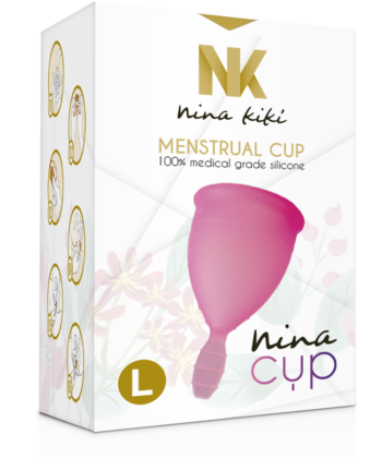 NINA KIKÍ - COPO MENSTRUAL ROSA - TAMANHO L
