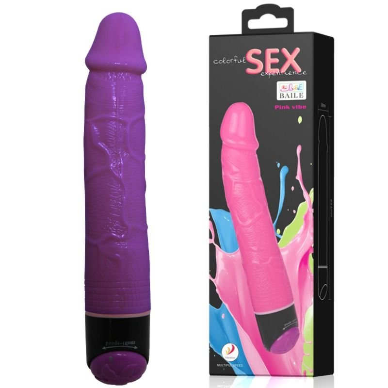 BAILE - VIBRADOR REALISTA SEXO COLORIDO LILS 23 CM - Image 2