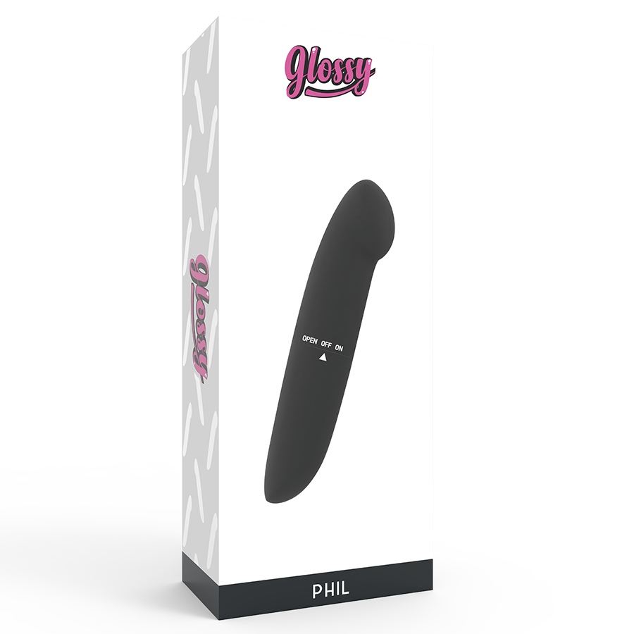 GLOSSY - PHIL VIBRADOR NEGRO - Imagem 3