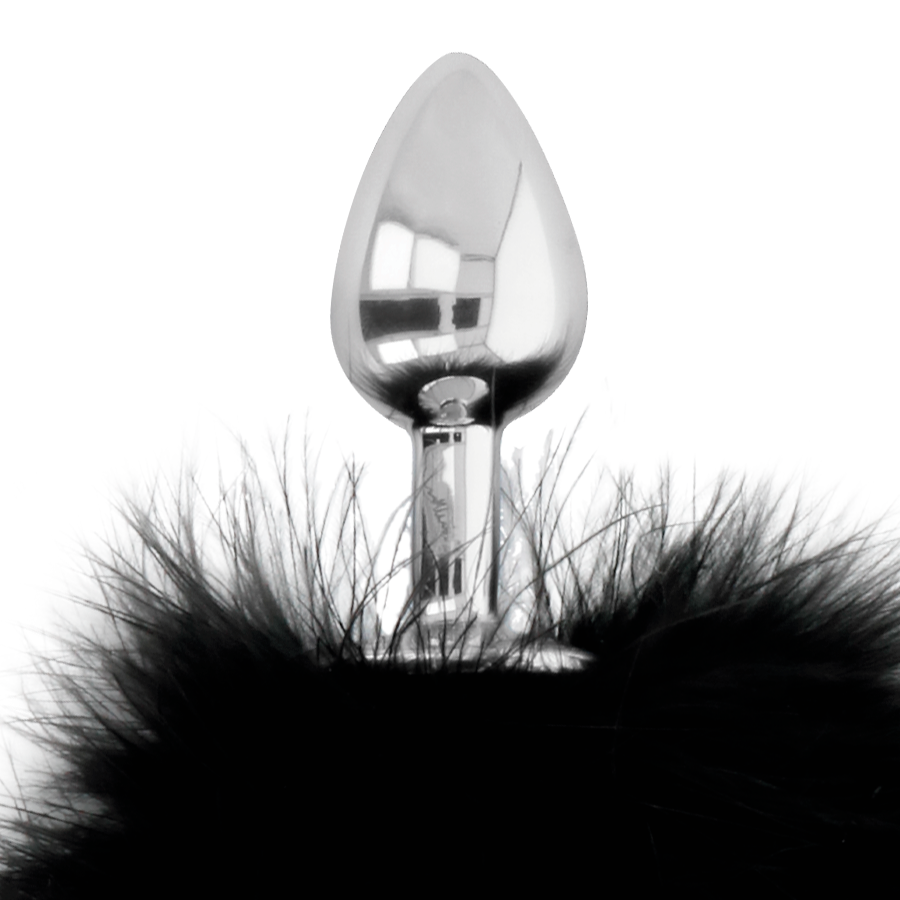 DARKNESS - PLUG ANAL EXTRA COM CAUDA PRETA 7 CM - Image 2