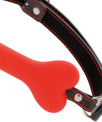 DARKNESS - MORDAÇA DE SILICONE DE OSSO VERMELHO - Imagem 4
