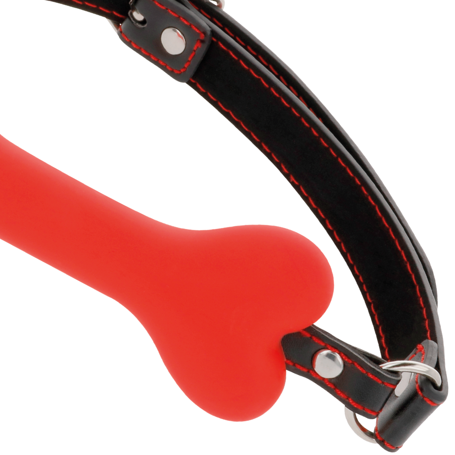 DARKNESS - MORDAÇA DE SILICONE DE OSSO VERMELHO - Imagem 4