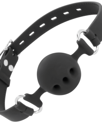 DARKNESS - MORDAA DE SILICONE RESPIRVEL PRETA - Image 5
