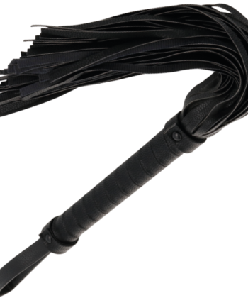 DARKNESS - CHICOTE BONDAGE PRETO 42CM COURO