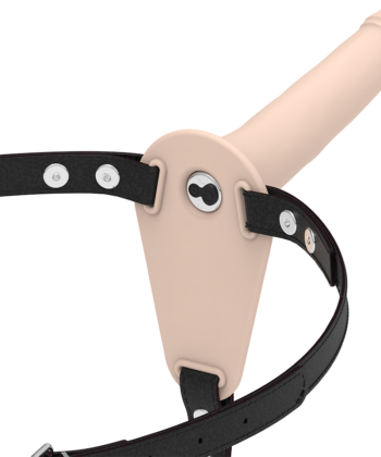 FETISH SUBMISSIVE HARNESS - VIBRADOR DE SILICONE DE CARNE 15 CM