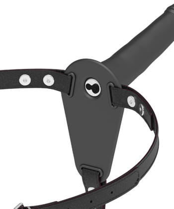 FETISH SUBMISSIVE HARNESS - VIBRADOR SILICONE PRETO 15 CM