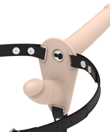 FETISH SUBMISSIVE HARNESS - VIBRADOR FLESH UP DE DUPLA PENETRAO
