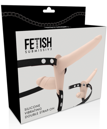 FETISH SUBMISSIVE HARNESS - VIBRADOR FLESH UP DE DUPLA PENETRAÇÃO - Image 4