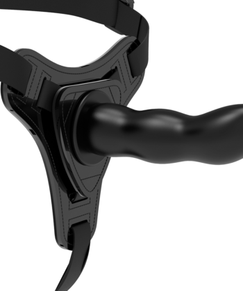 FETISH SUBMISSIVE HARNESS - SILICONE PRETO PONTO G 16 CM