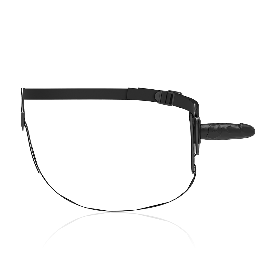 FETISH SUBMISSIVE HARNESS - SILICONE PRETO REALISTA 15 CM - Imagem 3