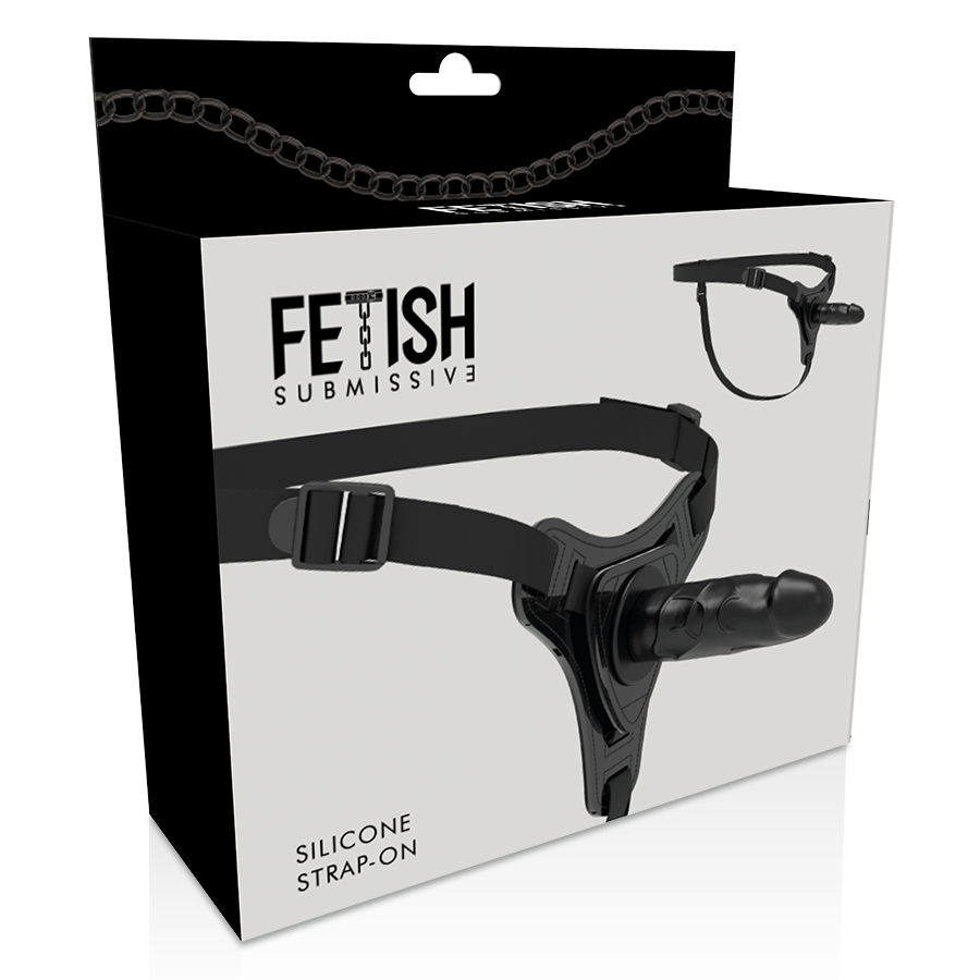 FETISH SUBMISSIVE HARNESS - SILICONE PRETO REALISTA 15 CM - Imagem 5