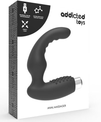 ADDICTED TOYS - VIBRADOR PROSTÁTICO VIBRADOR RECARREGÁVEL - MODELO 2 - PRETO - Image 3