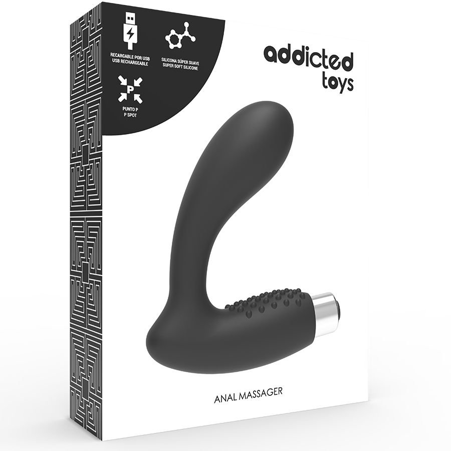 ADDICTED TOYS -VIBRADOR PROSTTICO VIBRADOR RECARREGVEL - MODELO 5 - PRETO - Image 4