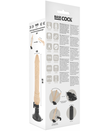 BASECOCK - VIBRADOR REALÍSTICO CONTROL REMOTO NATURAL 19.5 CM -O- 4 CM - Image 4