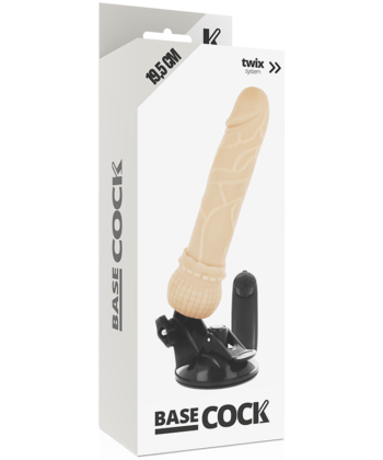 BASECOCK - VIBRADOR REALÍSTICO CONTROL REMOTO NATURAL 19.5 CM -O- 4 CM - Image 3