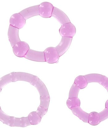 SEVEN CREATIONS – CONJUNTO DE 3 ANÉIS PENIANOS LILÁS