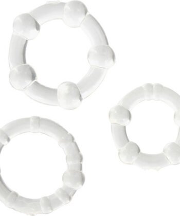 SEVEN CREATIONS - JUEGO TRES ANILLOS PENE TRANSPARENTE