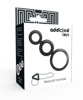 Visão alternativa de ADDICTED TOYS - CONJUNTO DE ANÉIS - PARA PÊNIS - FUMADO