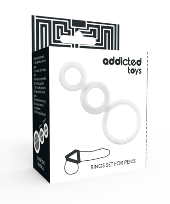 ADDICTED TOYS - CONJUNTO DE ANÉIS - PARA PÉNIS TRANSPARENTE - Imagem 4