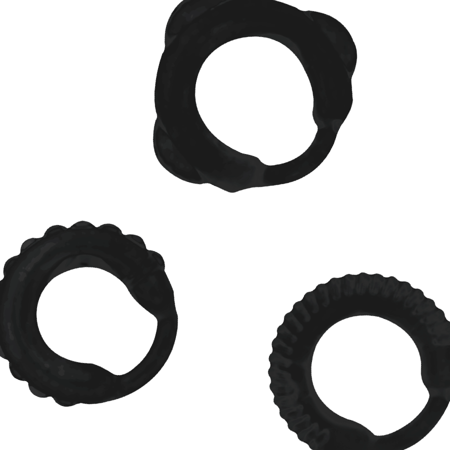 ADDICTED TOYS - CONJUNTO DE ANEL C - PRETO - Imagem 5