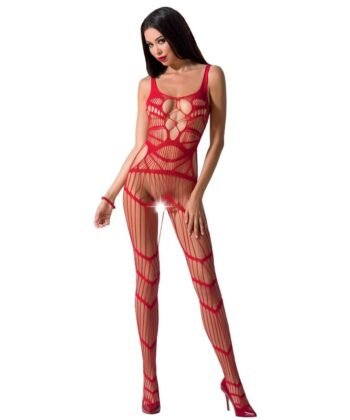 PASSION - WOMAN BS058 BODYSTOCKING BLANCO TALLA UNICA