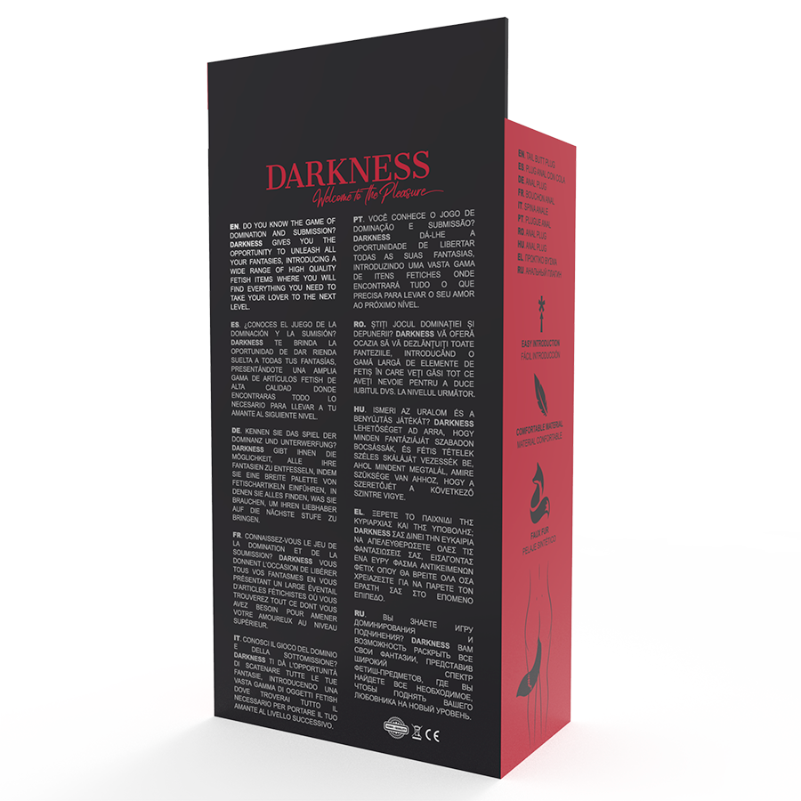 DARKNESS - PLUG ANAL DE SILICONE COM CAUDA CINZA - Image 2