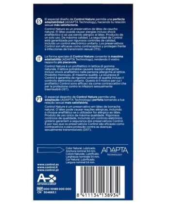 Visão alternativa de CONTROL - ADAPTA NATURE PRESERVATIVOS 24 UNIDADES