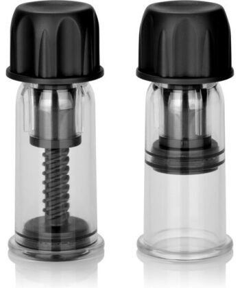 CALEXOTICS - VENTOSA DE SUCÇÃO DE MAMILOS VACCUM TWIST PRETA