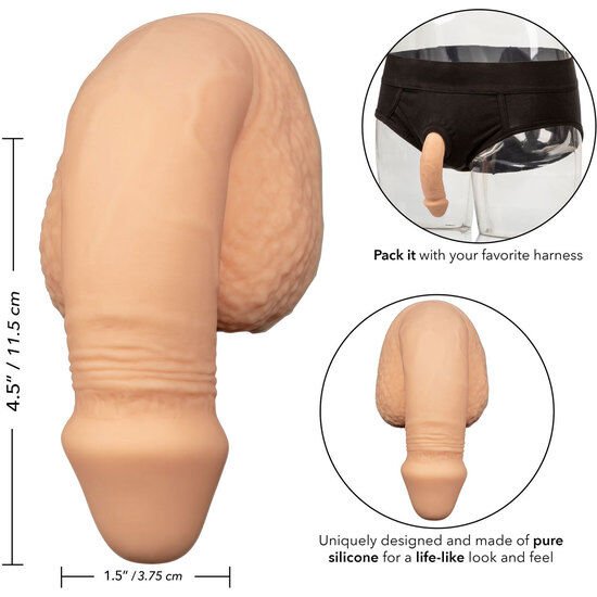 CALEXOTICS - EMBALAGEM DE SILICONE PÊNIS 12.75 CM CARNE - Imagem 3