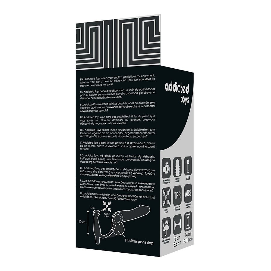 ADDICTED TOYS - VIBRADOR- PROST TICO PRETO 10 CM - Image 5