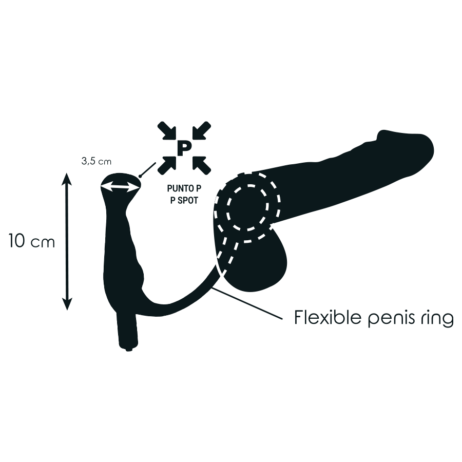 ADDICTED TOYS - VIBRADOR- PROST TICO PRETO 10 CM - Image 2