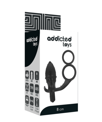 ADDICTED TOYS - PLUG ANAL COM ANEL DUPLO PRETO - Image 5