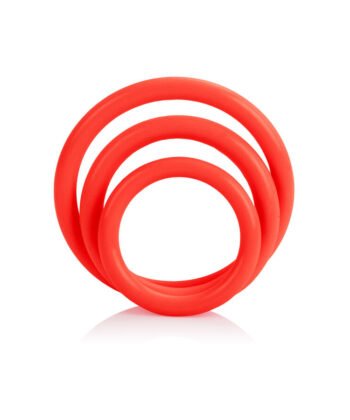Visão alternativa de CALEXOTICS - CONJUNTO DE TRI-ANÉIS VERMELHO