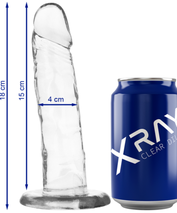 X RAY - DILDO TRANSPARENTE 18 CM -O- 4 CM