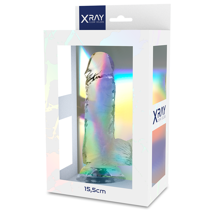 X RAY - CLEAR DILDO REALISTA TRANSPARENTE 15.5 CM -O- 3.5 CM - Imagem 2