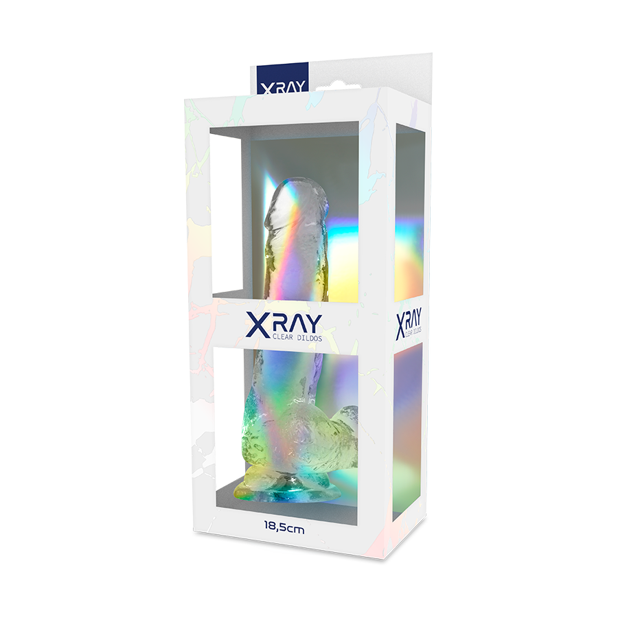X RAY - CLEAR DILDO REALISTA TRANSPARENTE 18.5 CM -O- 3.8 CM - Image 3