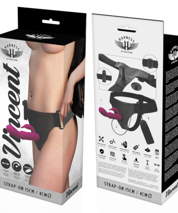 Visão alternativa de HARNESS ATTRACTION - ARNÉS VIBRADOR RABBIT VINCENT 15 CM -O- 4 CM