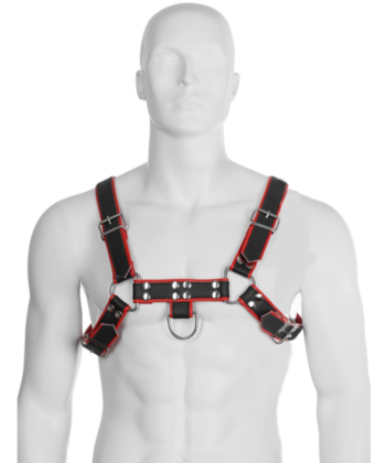 Visão alternativa de LEATHER BODY - CHAIN HARNESS III BLACK / RED