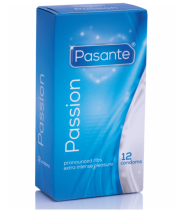 PASANTE – Preservativos texturizados Ribbed Passion 12 unidades