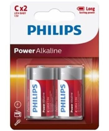 PHILIPS - POWER ALKALINE PILA C LR14 BLISTER * 2