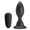 MR PLAY - PLUG ANAL COM CONTROLE REMOTO E VIBRAÇÃO PRETO