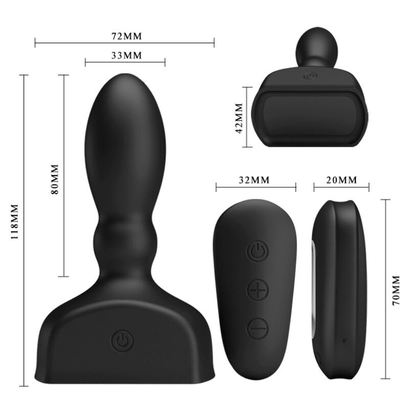 MR PLAY - CONTROLE REMOTO DE PLUG ANAL INFLVEL PRETO - Imagem 4
