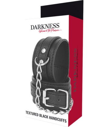 DARKNESS - ALGEMAS DE COURO TEXTURADO PRETO - Image 5