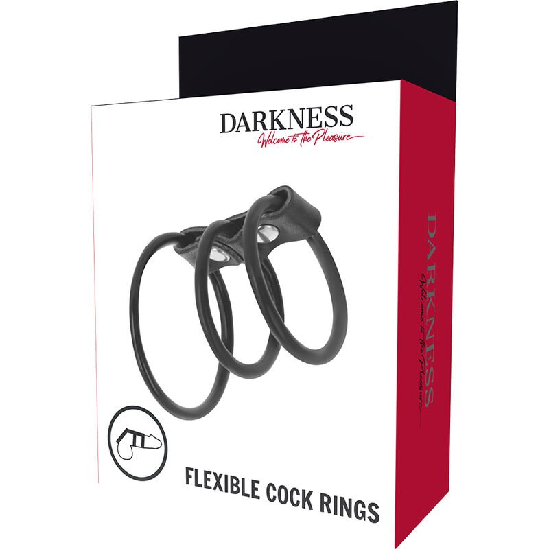 DARKNESS - CONJUNTO DE 3 ANÉIS PARA O PÉNIS FLEXÍVEIS - Image 3