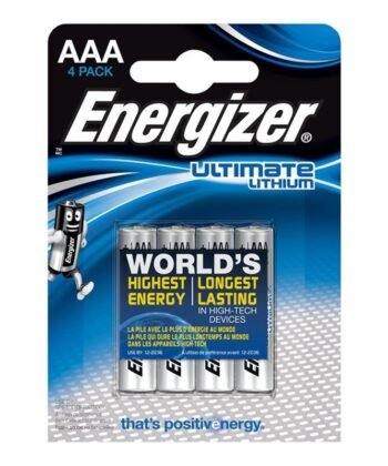 ENERGIZER - ULTIMATE LÍTIO AAA L92 LR03 1,5V *4