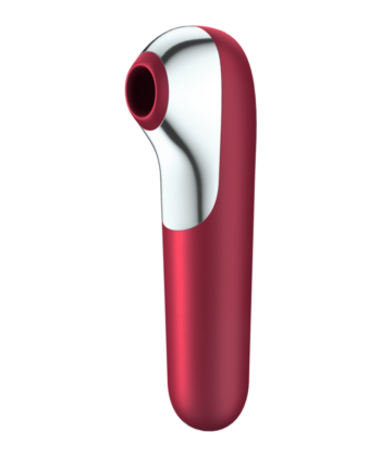 SATISFYER - VIBRADOR E SUCCIONADOR DUAL LOVE COM AR PULSADO VERMELHO - Image 5