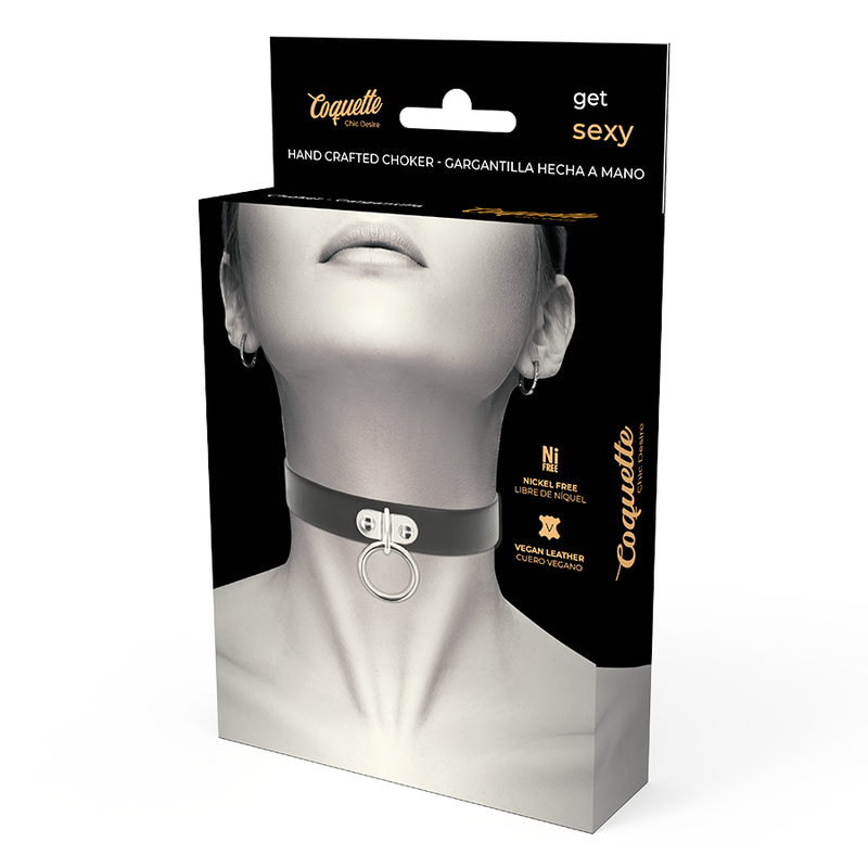 COQUETTE CHIC DESIRE - COLLAR CUERO VEGANO ACCESORIO WOMAN FETISH - Imagem 4