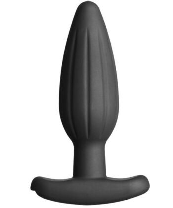 ELECTRASTIM - PLUG ANAL DE SILICONE PRETO ROCKER MÉDIO